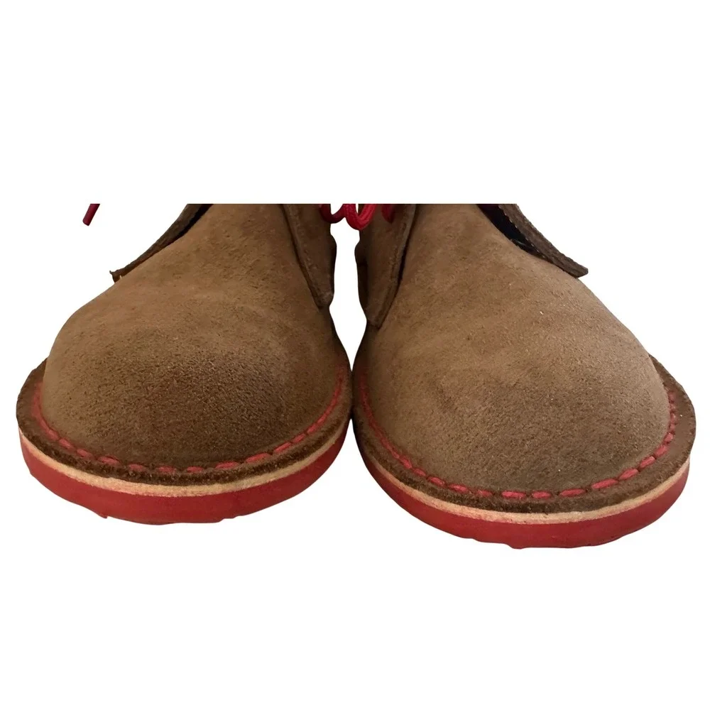 Veldskoen Heritage Pinotage Chukka Boots Mens 6 Womens 8 Brown Suede Red Sole